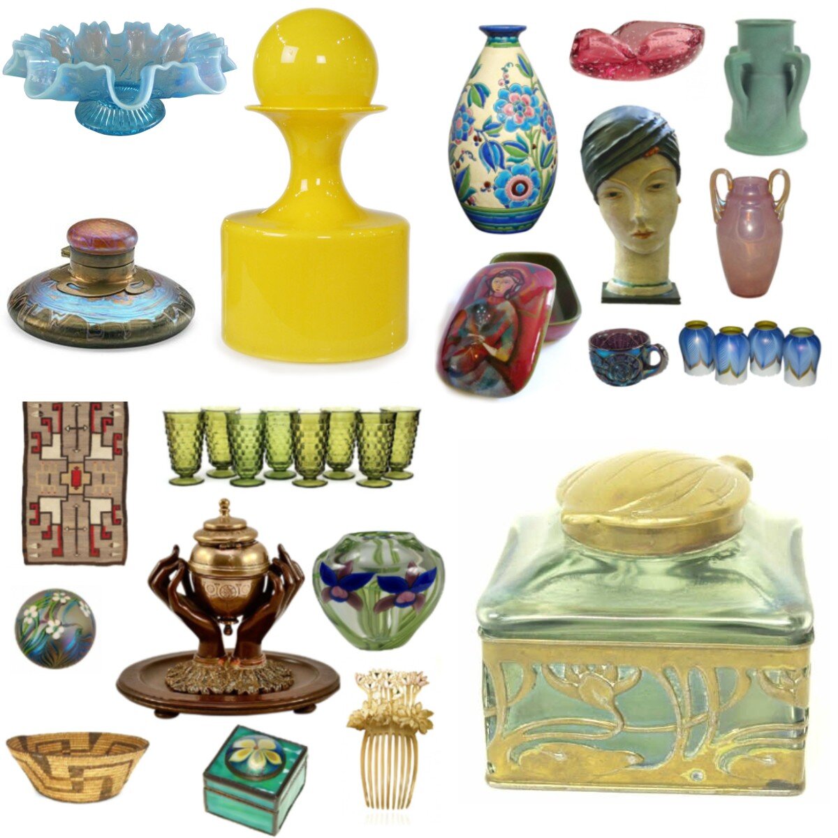 GLASSWARE / POTTERY / ANTIQUES