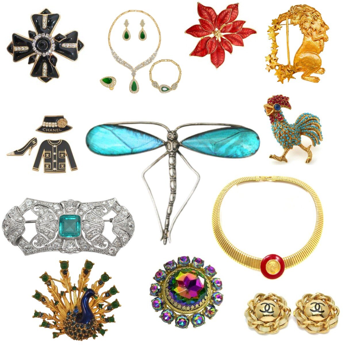 BROOCHES / EARRINGS /NECKLACES
