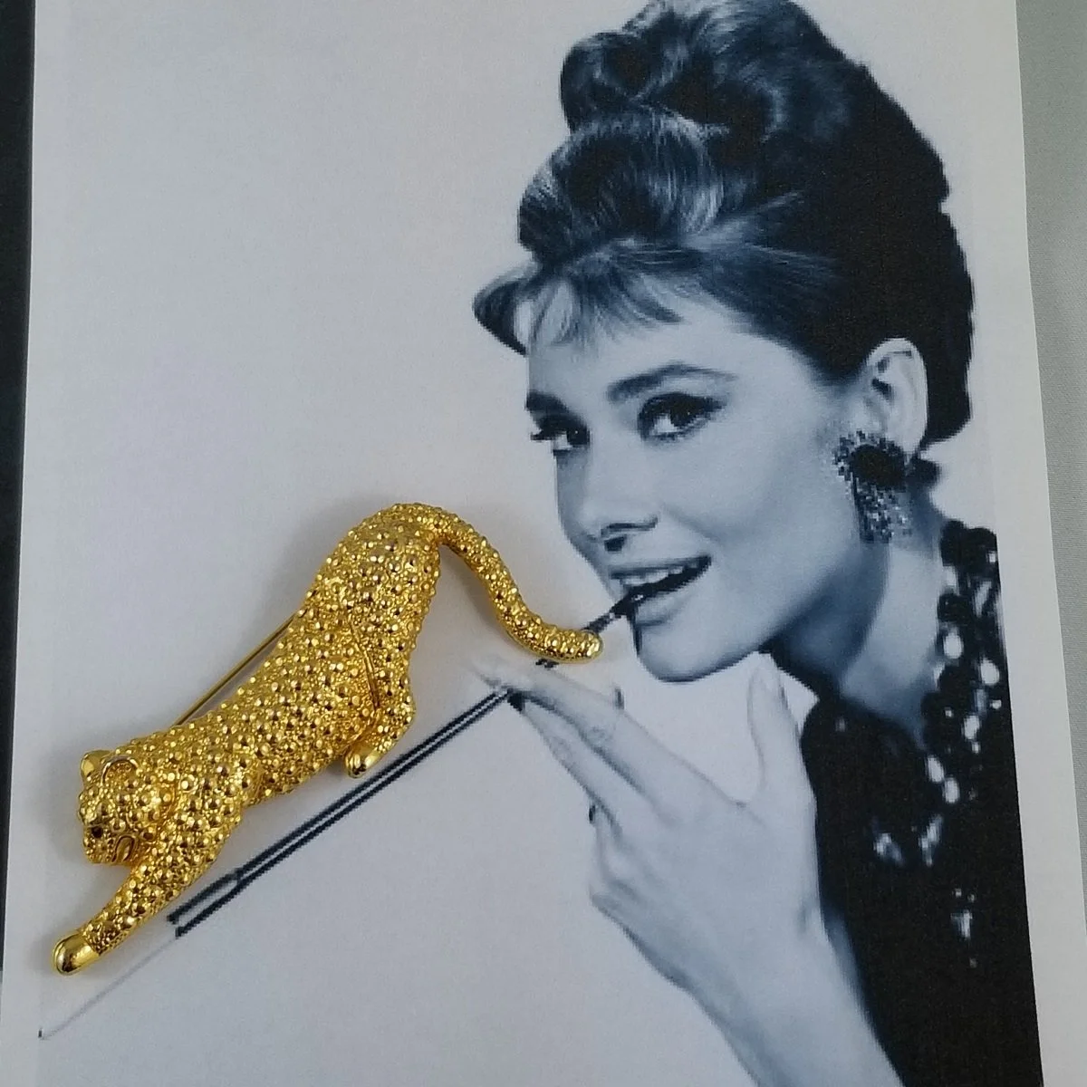 Stalking Panther Leopard Diamond-cut Gold-tone 80's Animalier Brooch.jpg