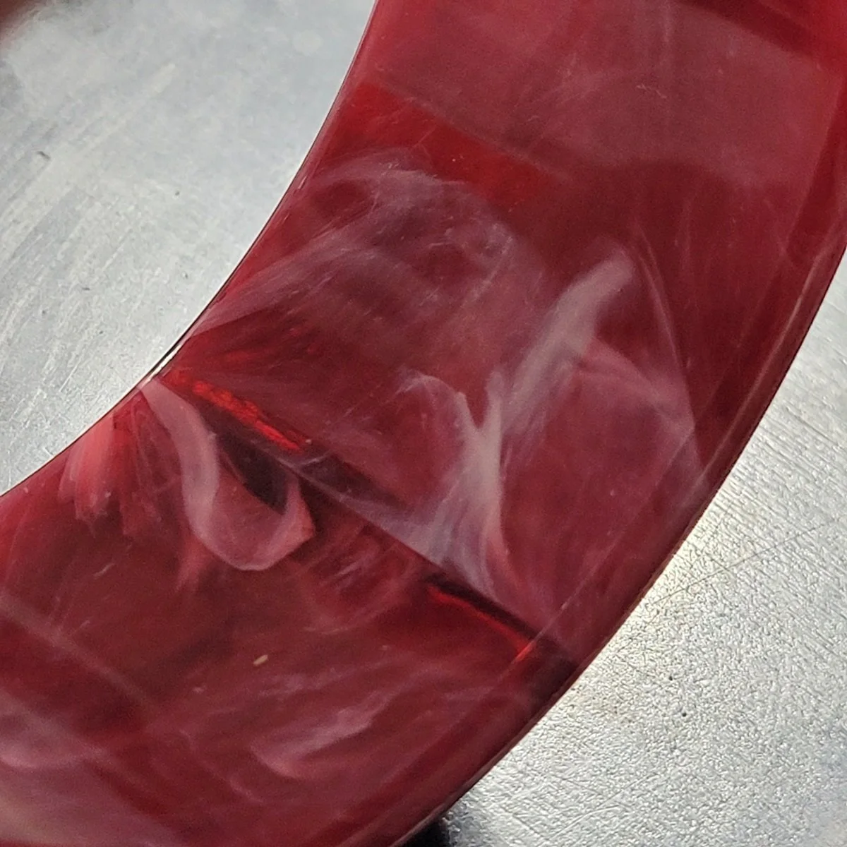 Oyonnax French Marbled Wine Milky Swirl Domed Translucent Rhodoid Bangle Bracelet -12.jpg (Copy)