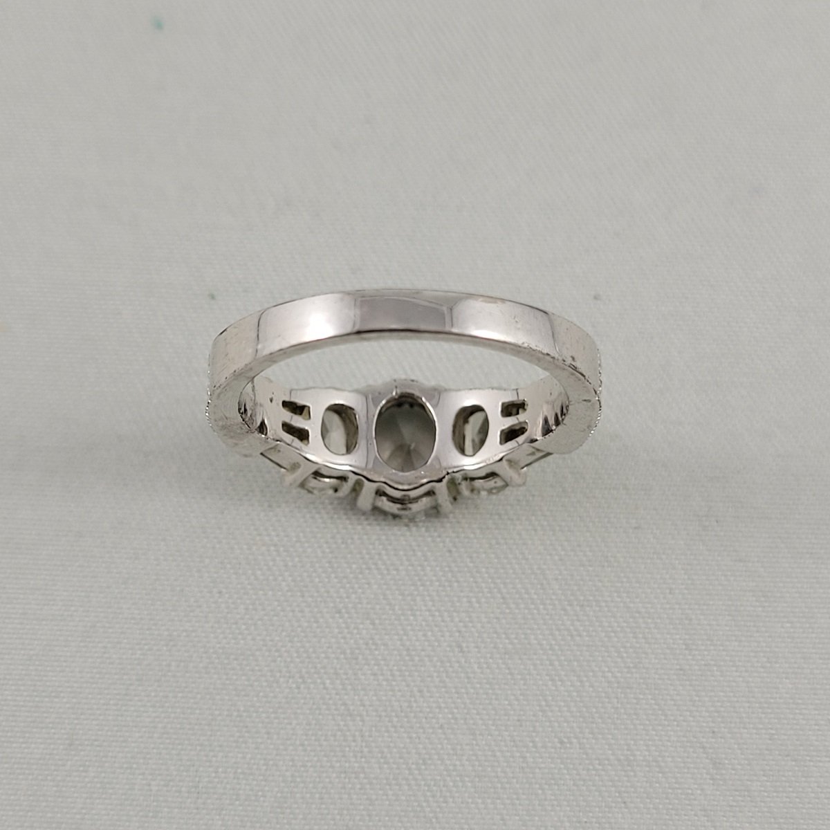 Avon A Silver Plate Triple Oval Cubic Zirconia Simulated Diamond Baguette Ring Sz 6.5 -2.jpg (Copy)