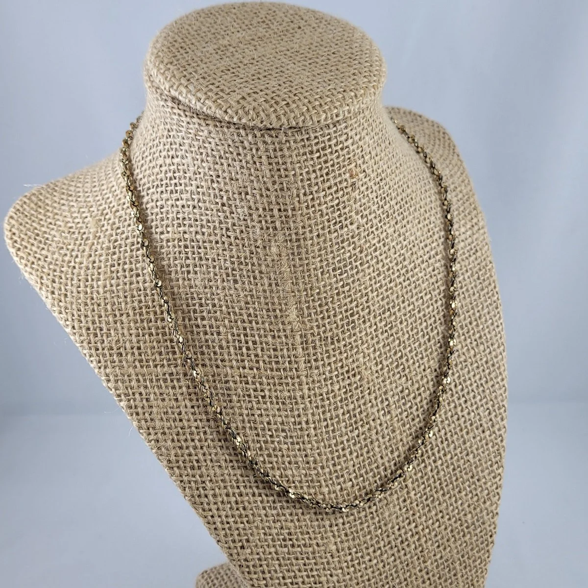 Gold Plated 3mm Twist Nugget Tinsel Chain 18 Inch Necklace