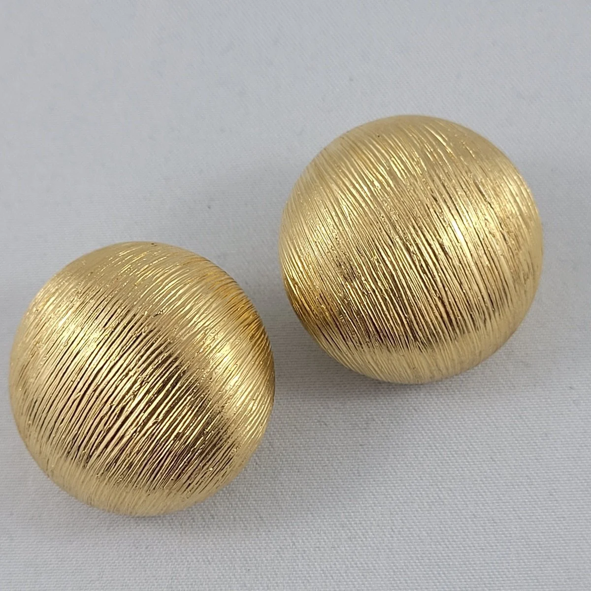 Vendome Brushed Gold Round Hollow Dome Clip Earrings -3.jpg (Copy)