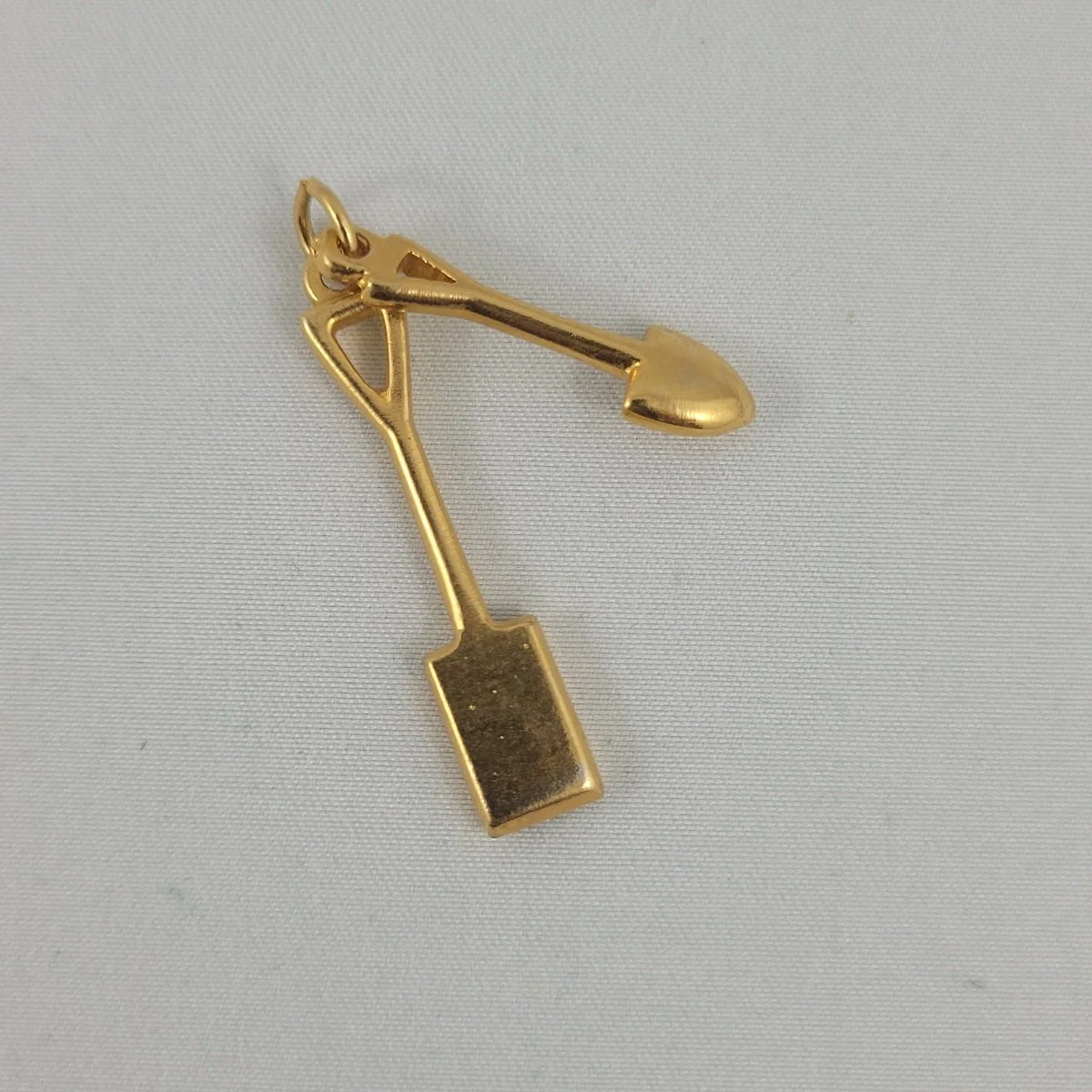 Miner's Double Shovel Gold-tone 1.5 Inch Charms Pendant -1.jpg