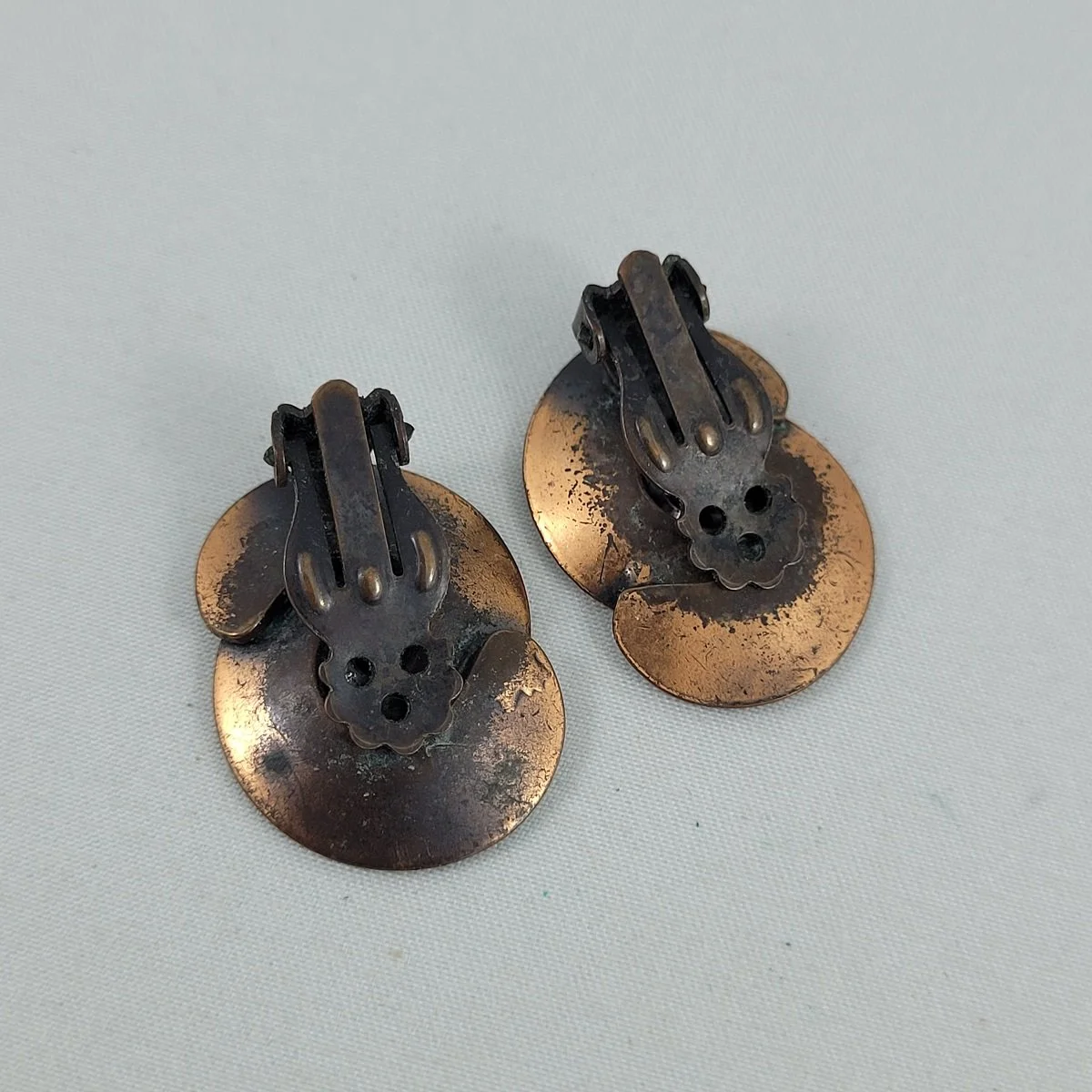 Renoir Solid Copper Modernist Grecian Swirl Clip-on Earrings -1.jpg (Copy)