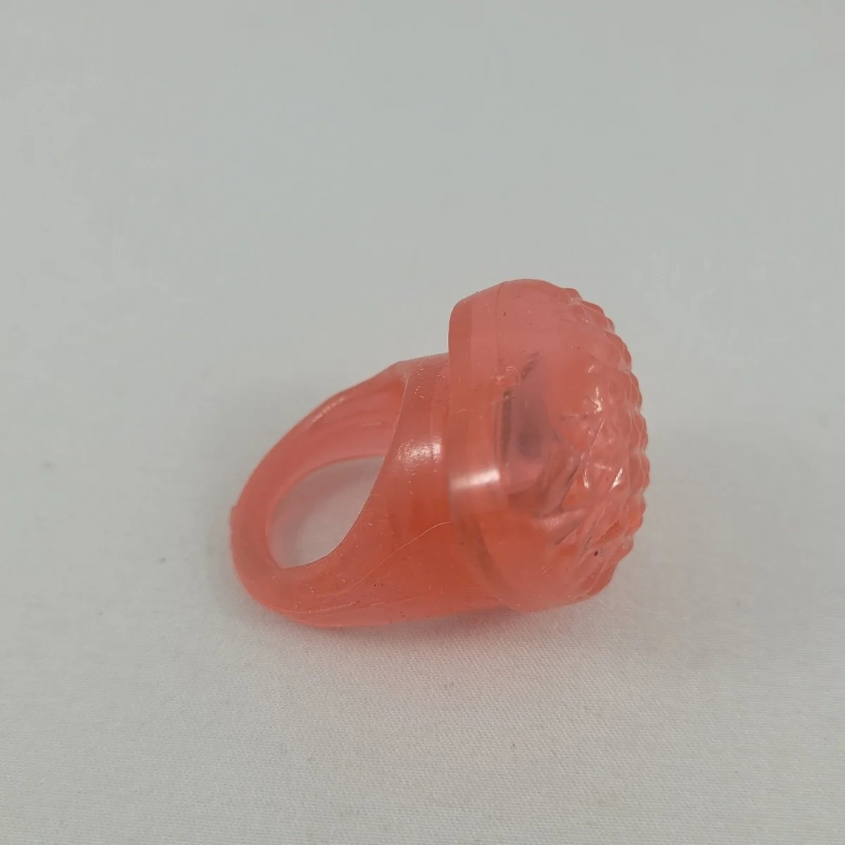 Flashing Colorful Battery Operated LED Light Up Jelly Rubber Party Favor Pink Textured Heart Ring -1.jpg