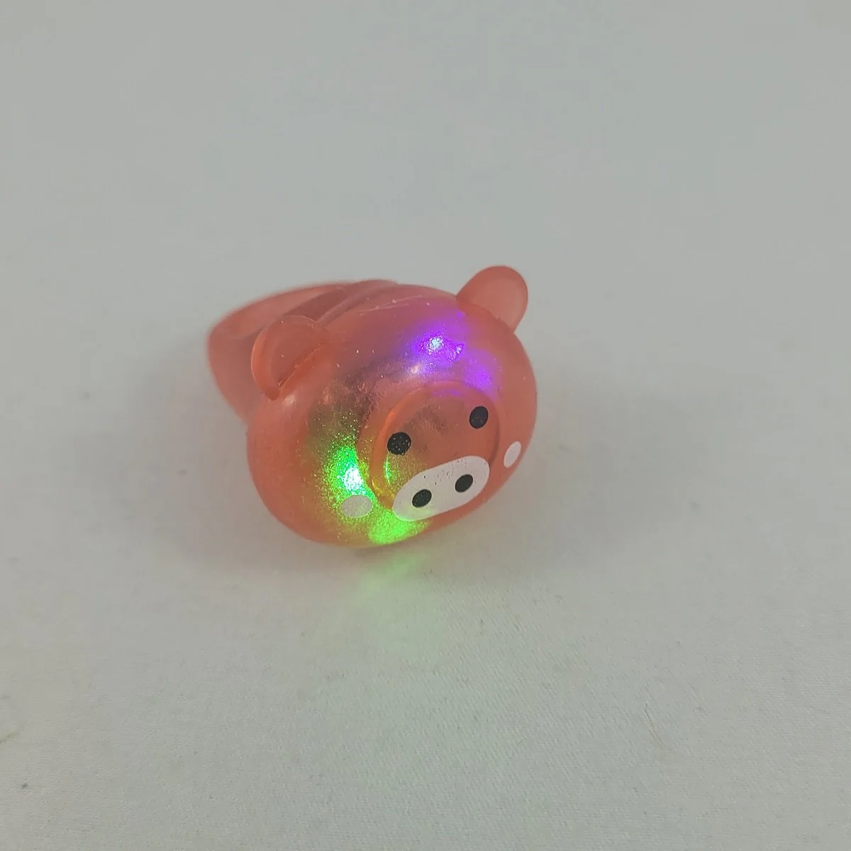Flashing Colorful Battery Operated LED Light Up Jelly Rubber Party Favor Pink Pig Head Ring -5.jpg