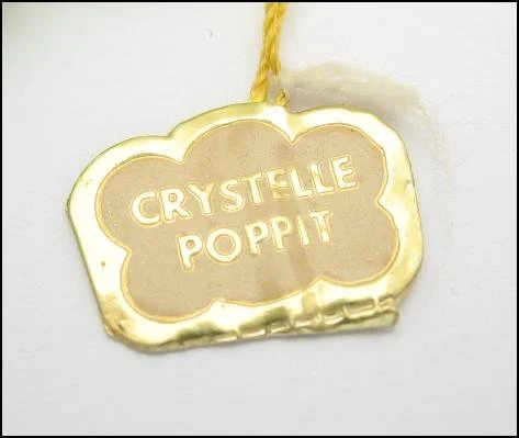 Richelieu Crystelle Poppit Faceted Clear Simulated Crystal Lucite Pop Bead Shoulder Duster Dangle Clip-on Earrings Paper Label