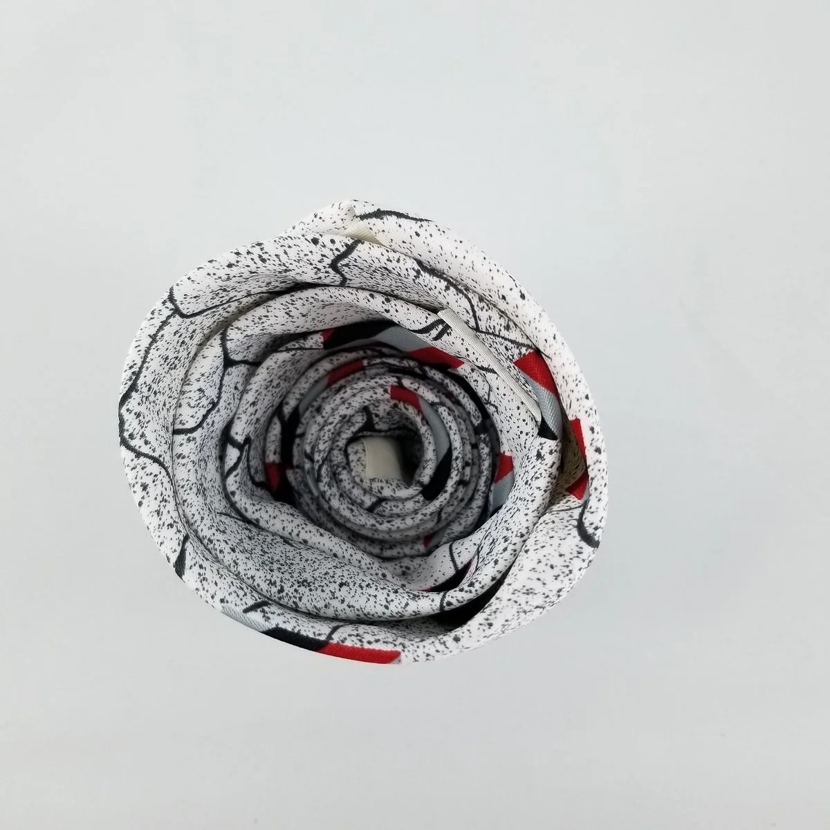 Schiaparelli 1970's Designer Diagonal Striped Squares Splatter Fracture Polyester Necktie