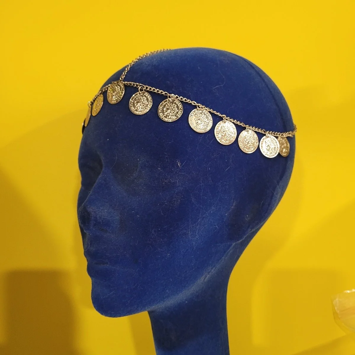 Republique Francaise Emperor Napoleon Bonaparte Coin Fringe Convertible 2 in 1 Head Piece Double Strand 22 Inch Matinee Silvertone Chain Necklace No Clasp -6.jpg (Copy)