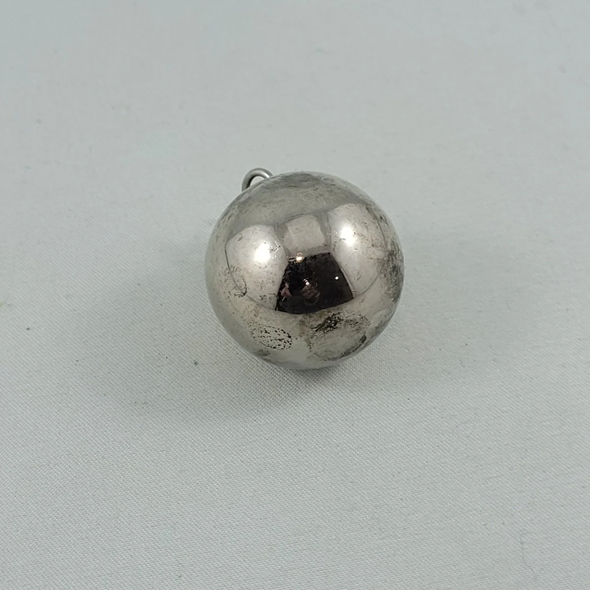 Antique Unmarked 13.5G Silver 25mm Harmony Ball Bell Angel Caller Mexican Bola Chime Charm Pendant -A.jpg (Copy)