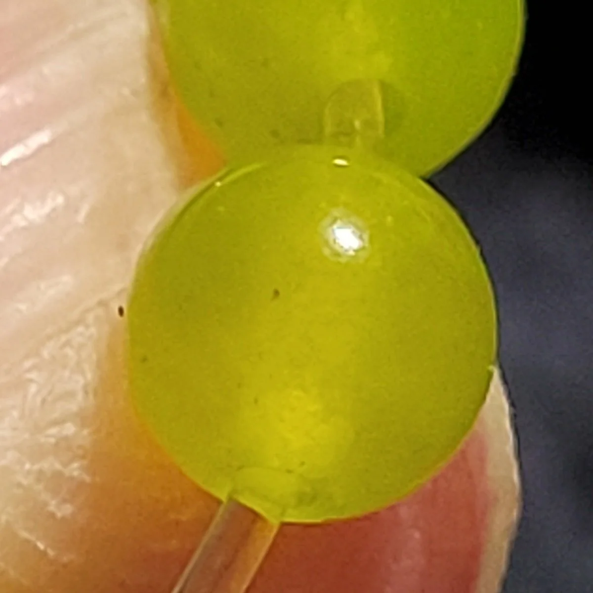 Chartreuse Glowing Green Translucent Peridot Jade 127 Semi-Precious Genuine Gemstone 6.4mm Round Beads on Stretch Cord 30 Inches -6.jpg