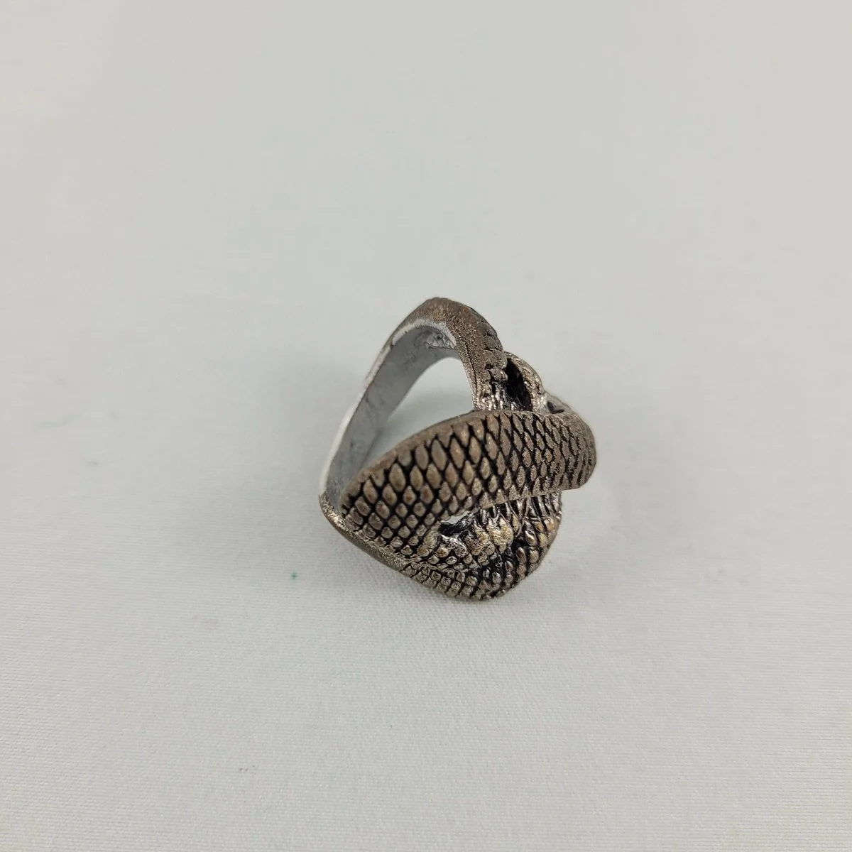 Vintage Copper Serpent Scaled Snake Wrap Ring Size 7.5 -5.jpg