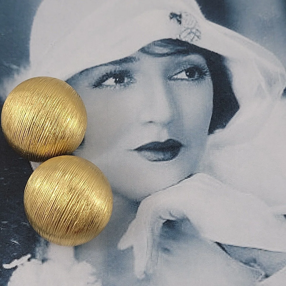 Vendome Brushed Gold Round Hollow Dome Clip Earrings -4.jpg (Copy)