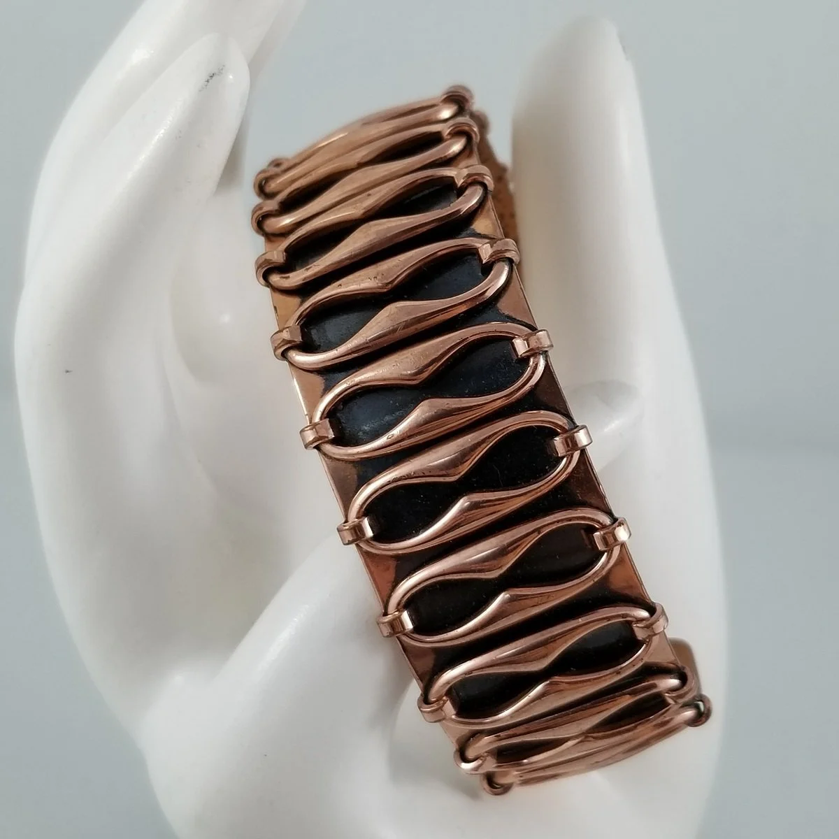 Renoir Jerry Fels 'Espana' 1950's Modernist Copper Openwork Cuff Bracelet