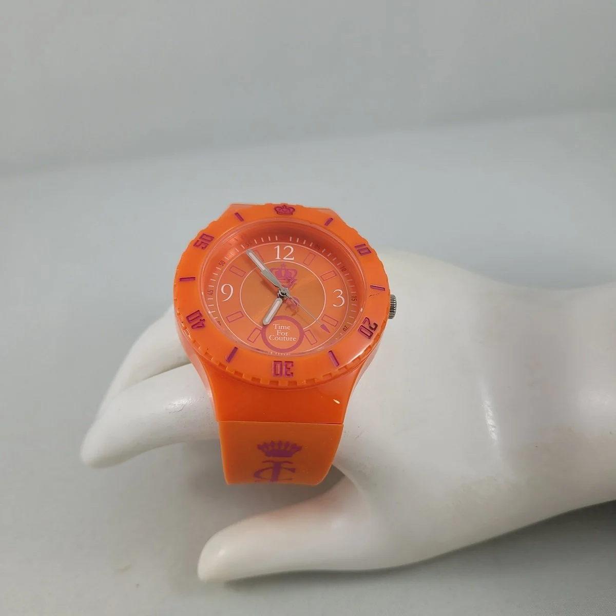 JUICY COUTURE "Time for Couture" Women's Orange Silicone Jelly Strap Analogue Watch Model 1900852