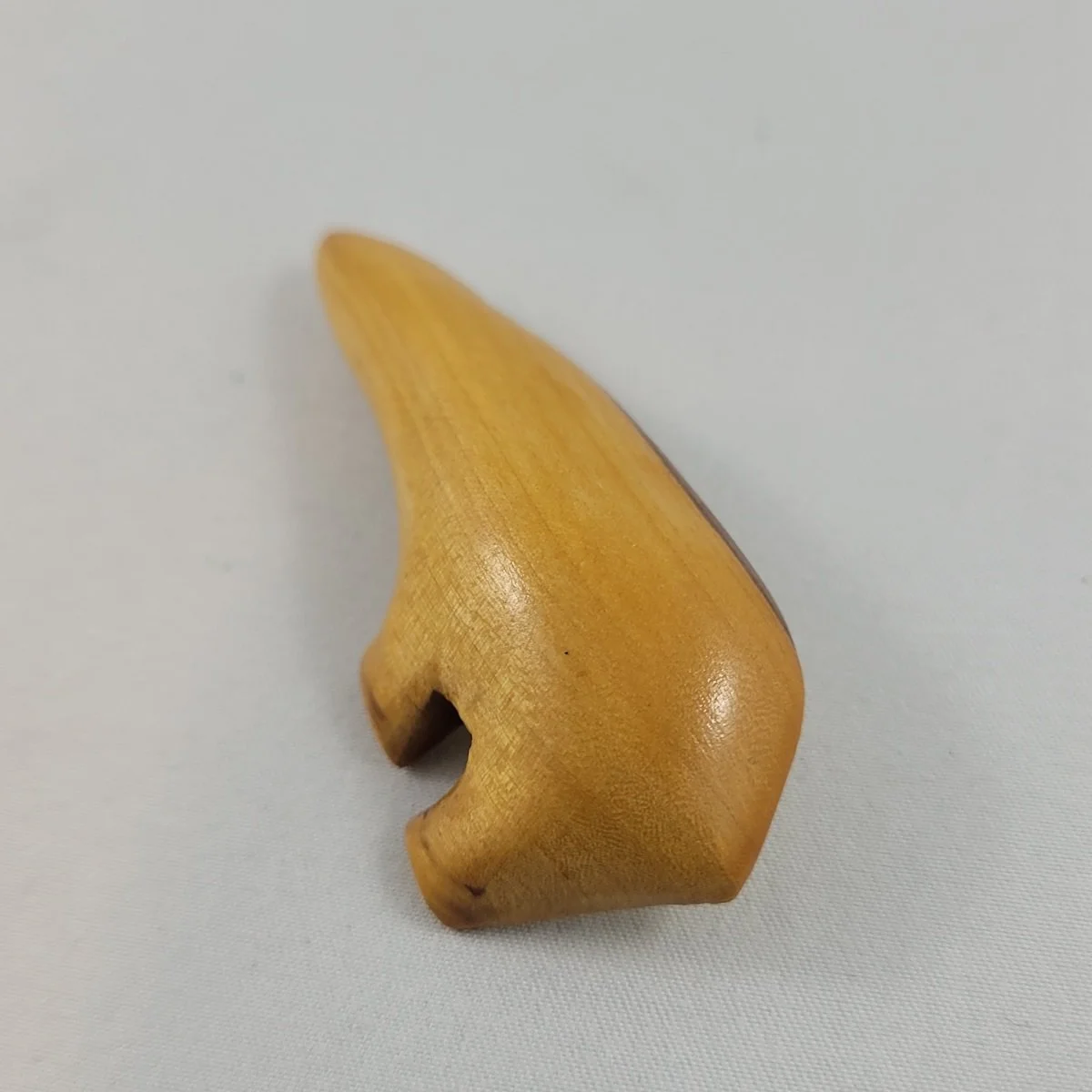 Gordon B. Newell Architectural Inspired Danish Mid Century Modern Art Lacquered Natural Wood Carved Abstract Anteater Polar Bear Brooch -3.jpg (Copy)
