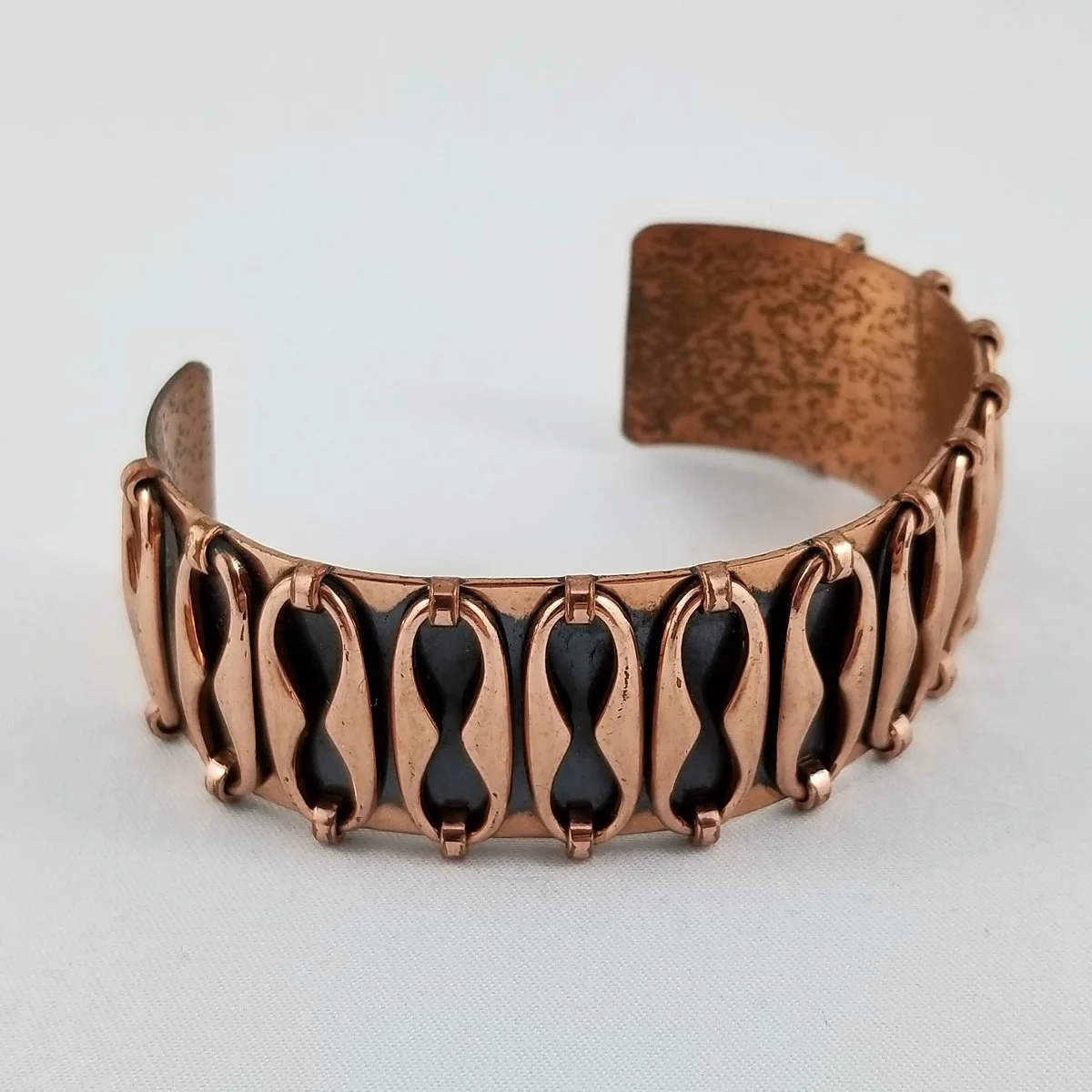 Renoir Jerry Fels 'Espana' 1950's Modernist Copper Openwork Cuff Bracelet -2.jpg