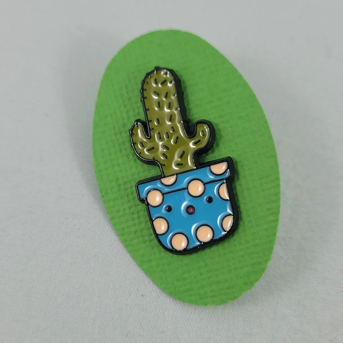 Cartoon Potted Cactus Succulent Plant Enamel Lapel Scatter Pin