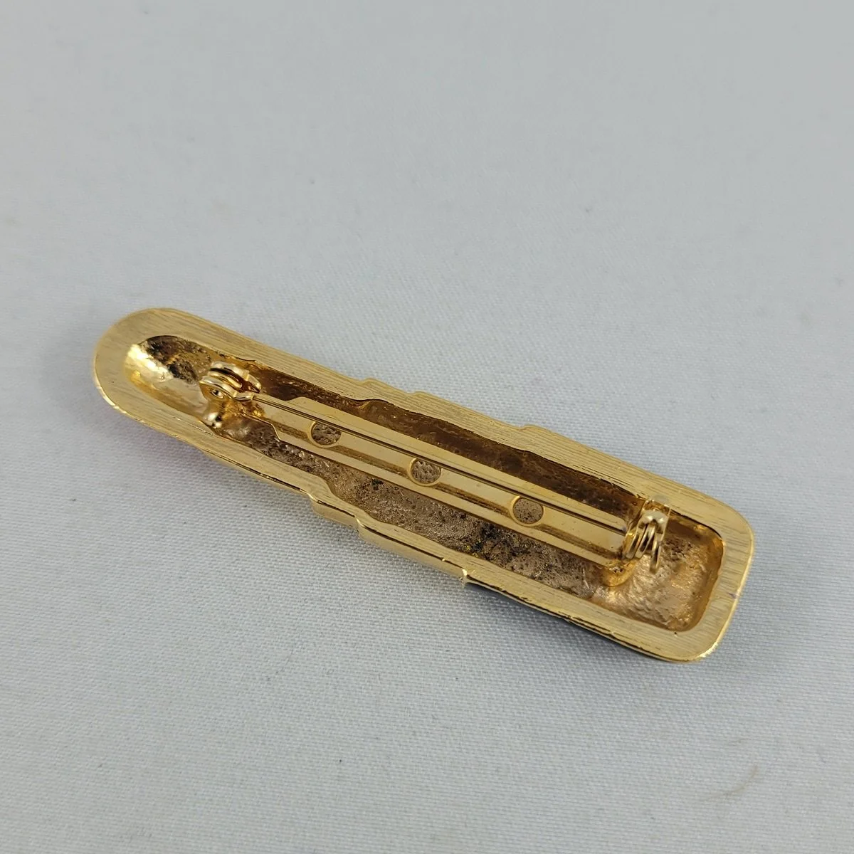 Avon Red Navy Gloss Enamel Gold-tone Lipstick Brooch -3.jpg