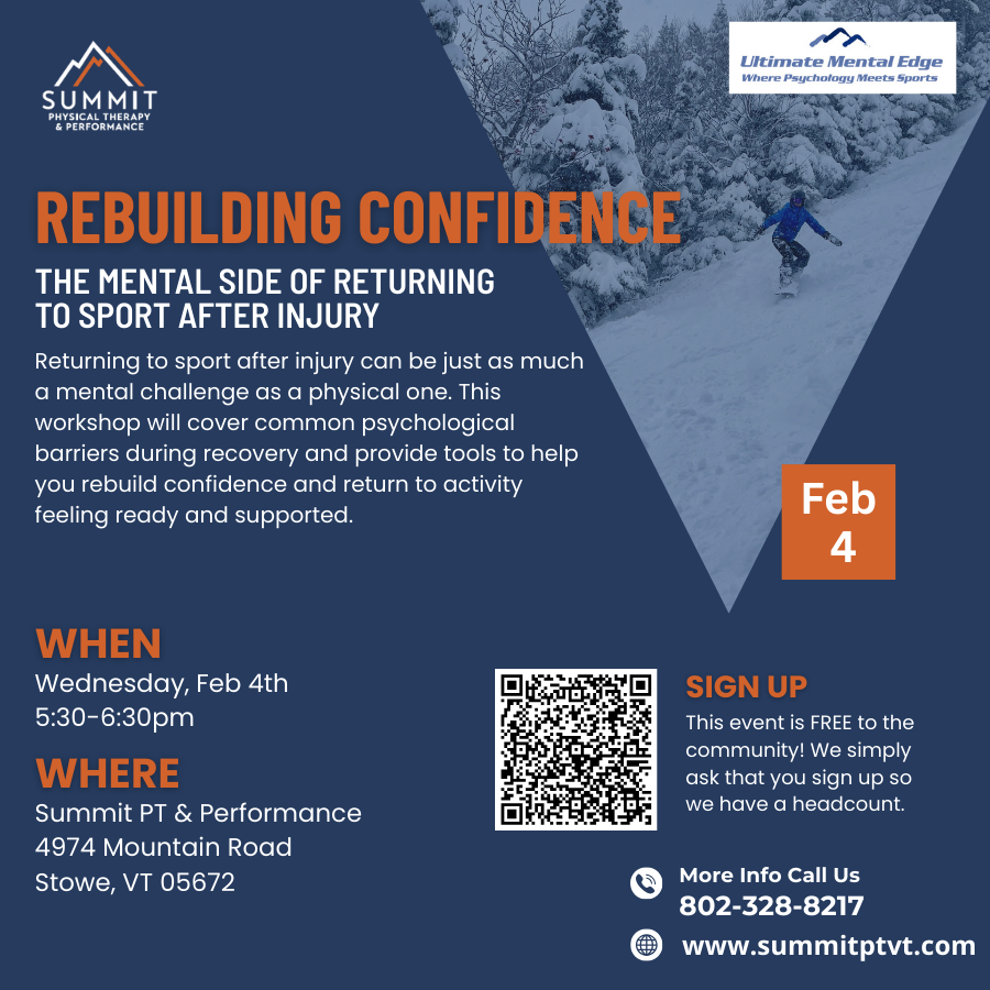 Rebuilding Confidence: The Mental Side of Returning to Sport After Injury