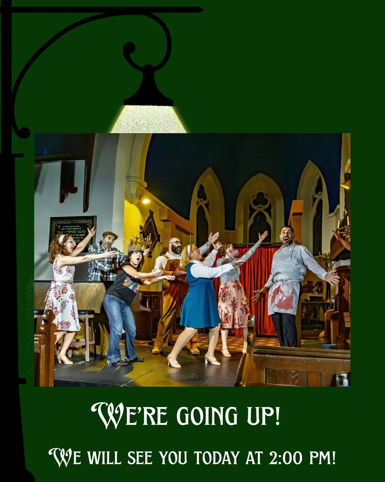 Our final bow WILL be happening today, so please join us to share this story one more time at 2:00 pm. 

Doors open at 1:30. 
Please drive safe and we will see you soon.