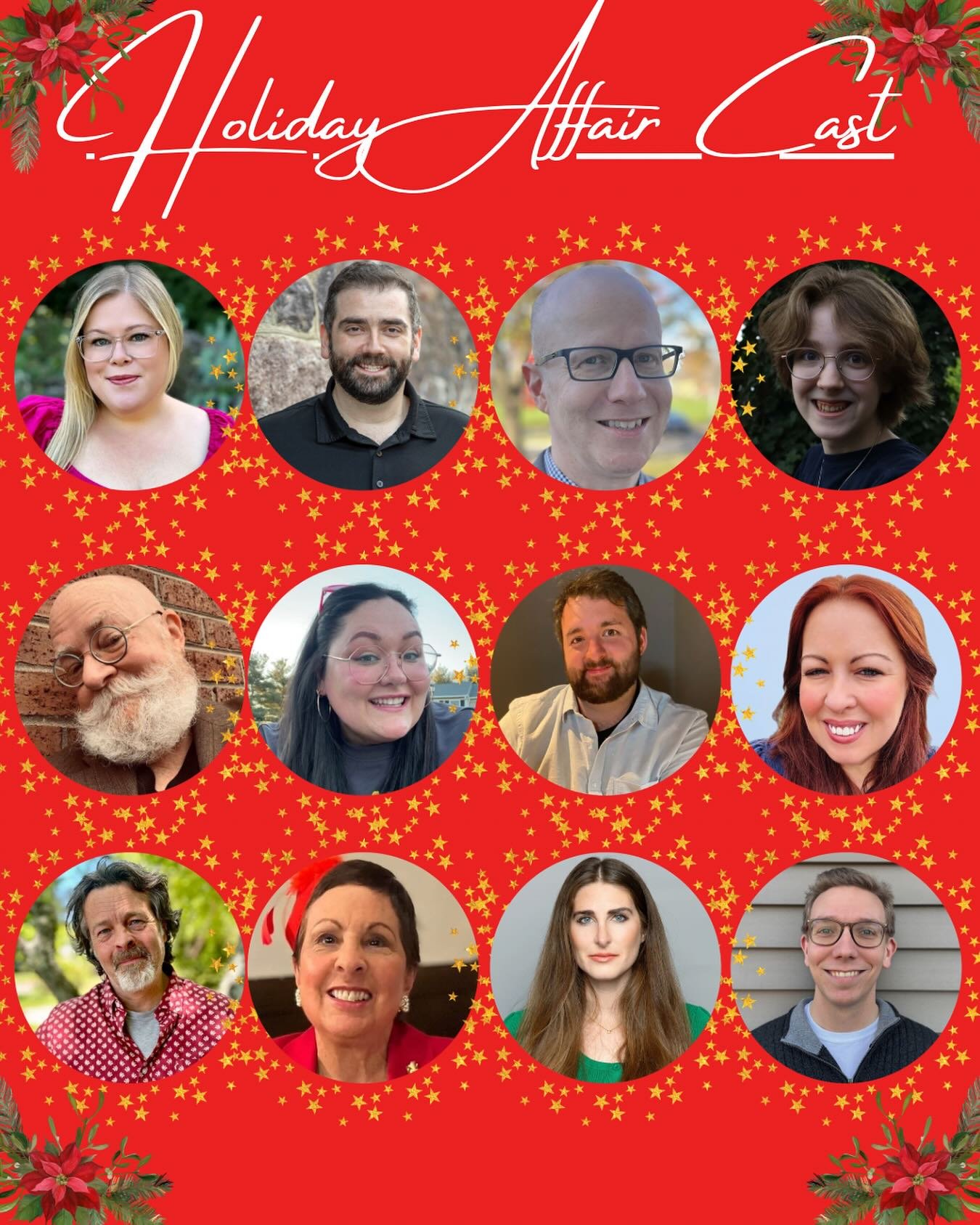 Meet the Cast of Holiday Affair 🎄

Our first rehearsal last night with this talented group was full of laughter, &ldquo;aww&rdquo; moments, and music! 

Please join us on Saturday, December 6th at 7 pm and 
Sunday, December 7th at 2 pm for holiday c
