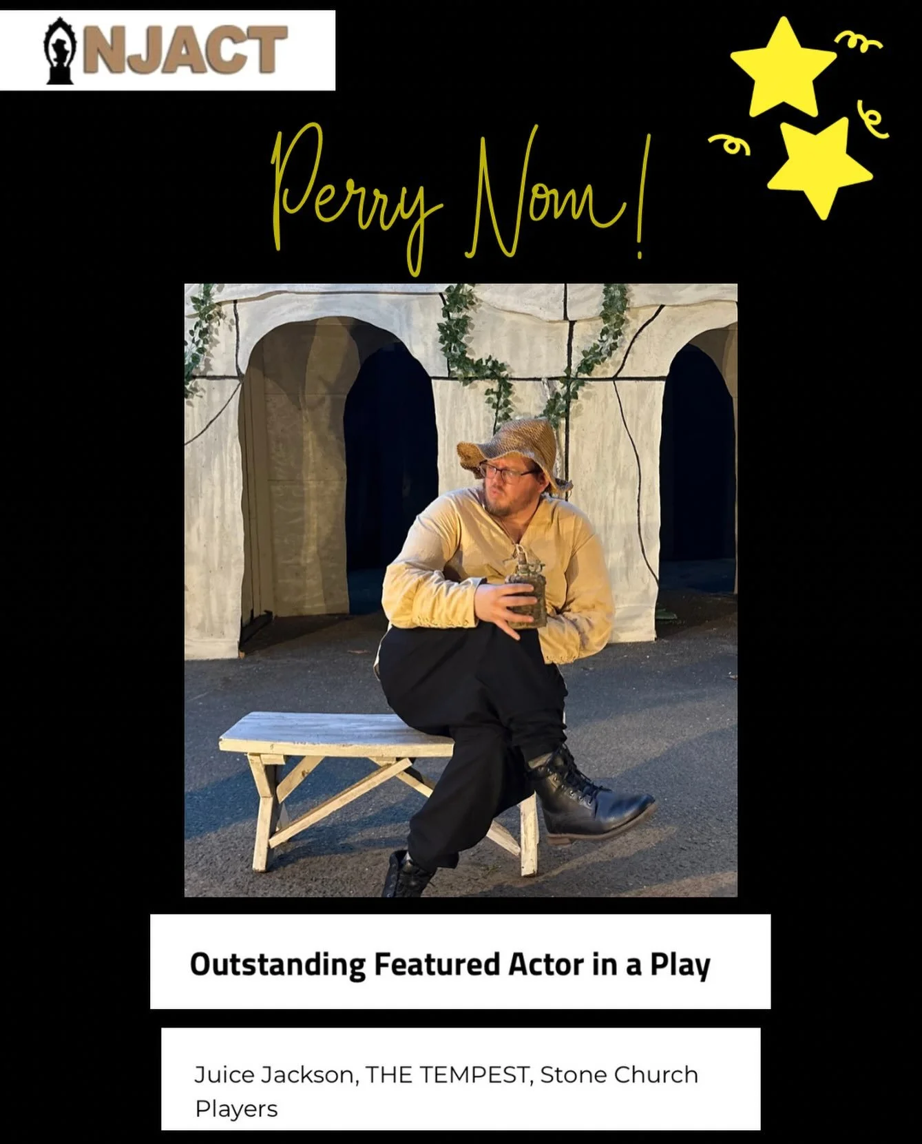 Congrats to all of the nominees for the 2026 Perry Awards! 

A special shout out to @juiciferjackson for his nomination for his performance as Stefano in our June production of &ldquo;The Tempest&rdquo;.