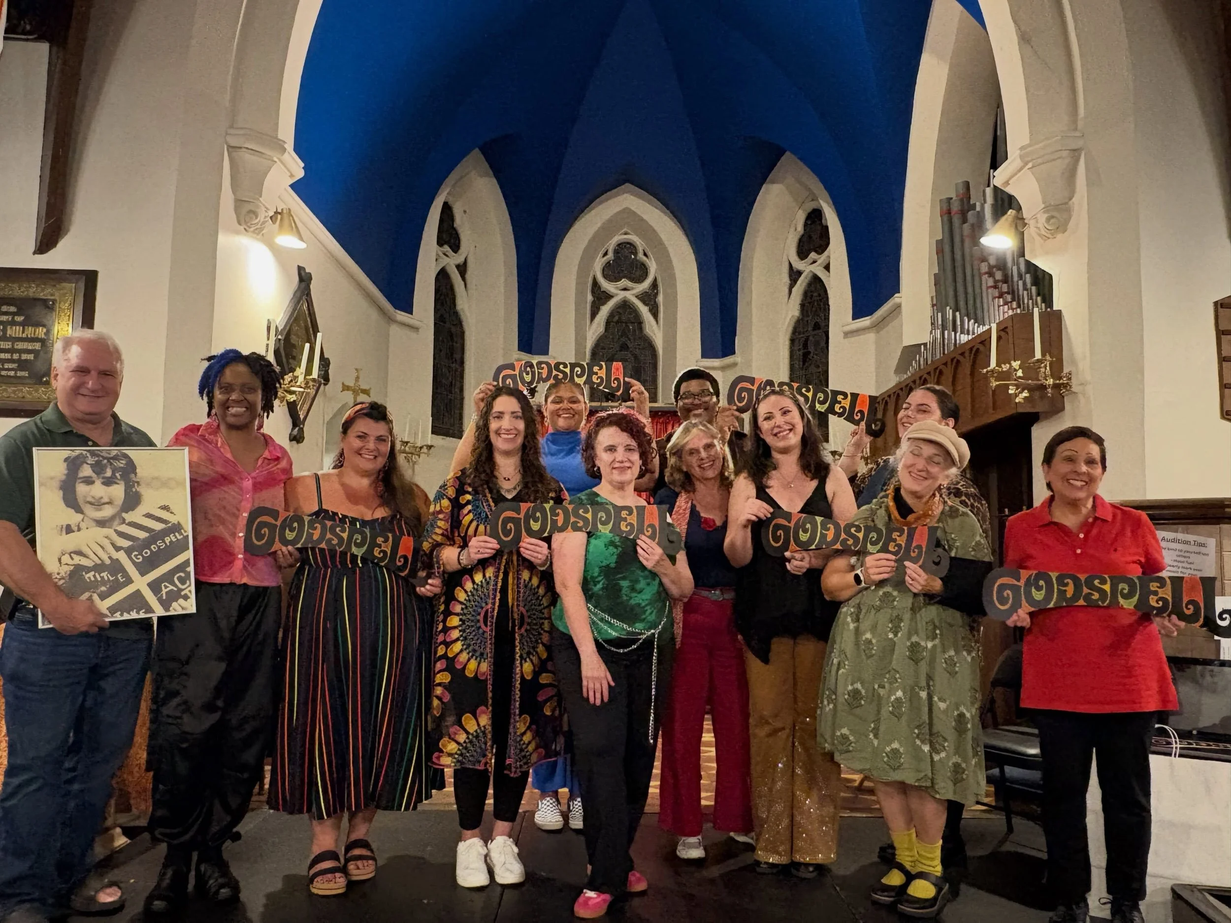 A sold out opening night of Godspell and a special surprise for the cast after the show! Original touring cast member Eliot Sash joined us and shared stories, pictures, and his costume from his time working on the show! What a treat!

You have three 