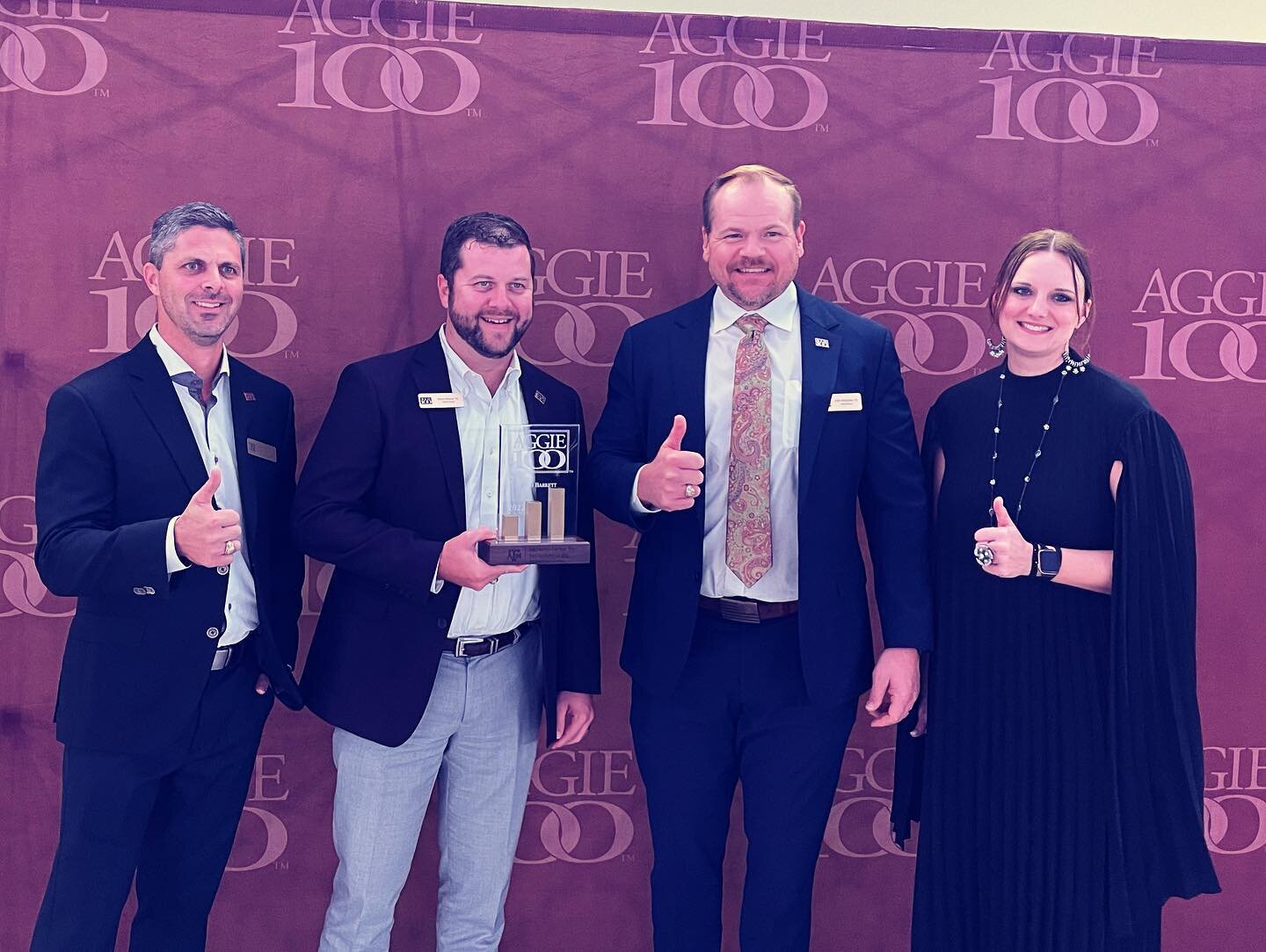 On Friday night, Stafford Barrett was recognized as one of the fastest growing Aggie-owned businesses in the world with our second consecutive #Aggie100 award! Stafford Barrett was recognized as the 28th fastest growing Aggie business. Thanks to our 