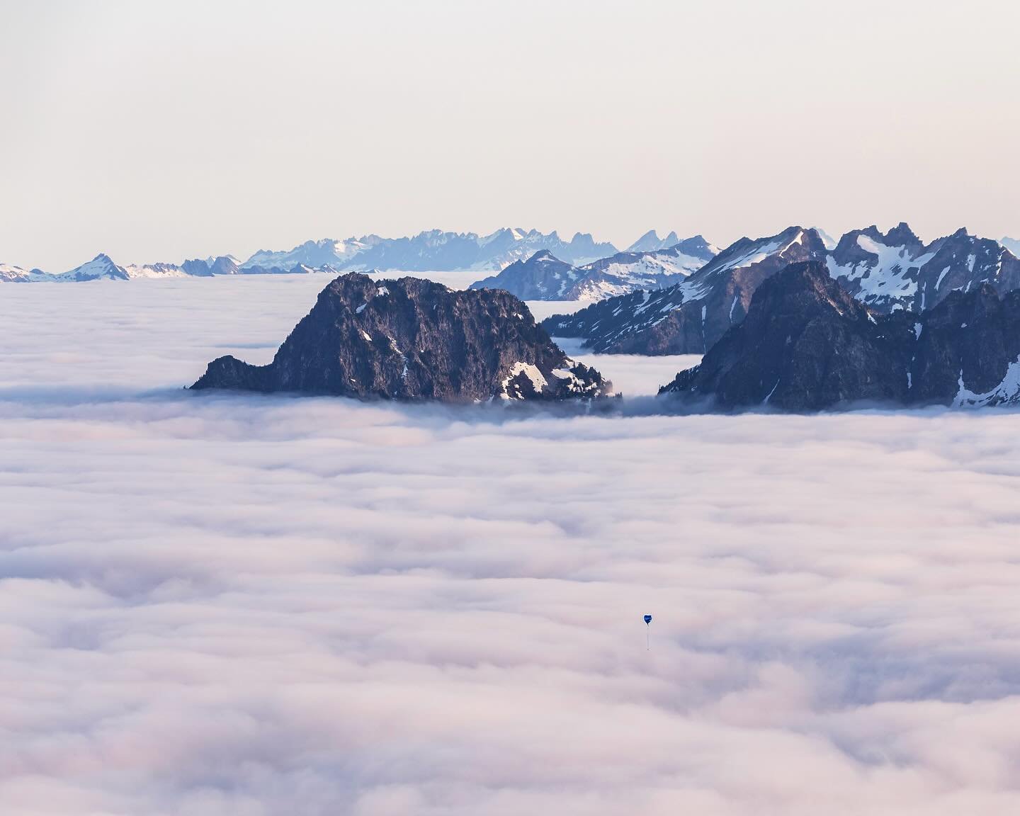 Day 2235: &ldquo;Wow! It really feels like we&rsquo;re floating on a cloudy sea! I love how it really isolates each individual summit and makes them feel as if they could be any height, any size. It would be incredible to have peaks rising out of the