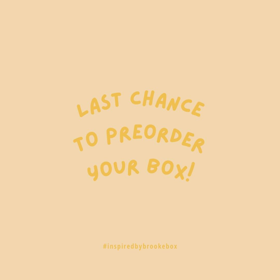 Today is the LAST DAY to preorder your Summer Box, my friends. If you're still on the fence about it, send me a message or check out my posts from the last week for some info about what you might see in it. I'd love to answer your questions today if 