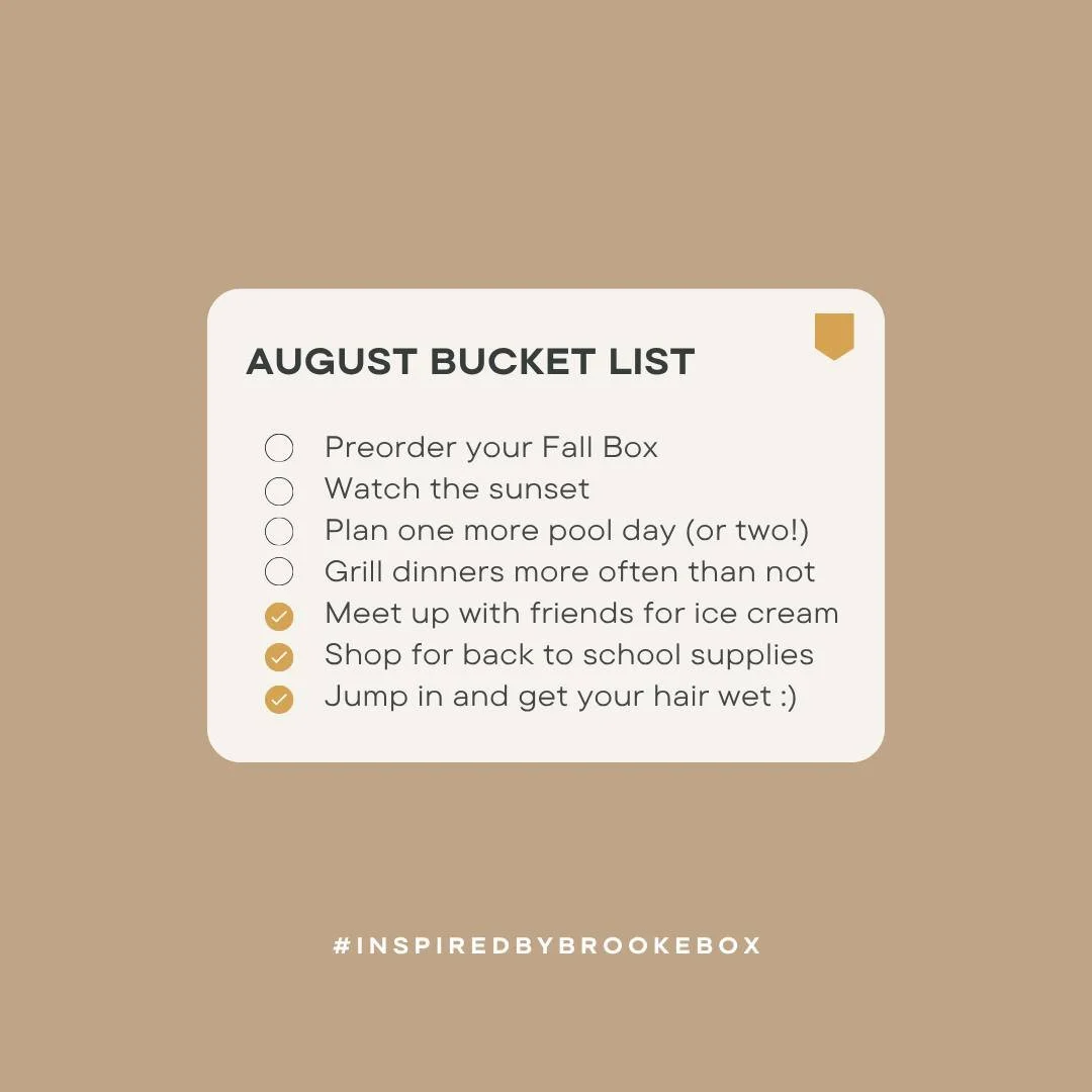 Still just over here in shock that it's August already 😅
Grab your Fall Box this week over at www.inspiredbybrooke.com!