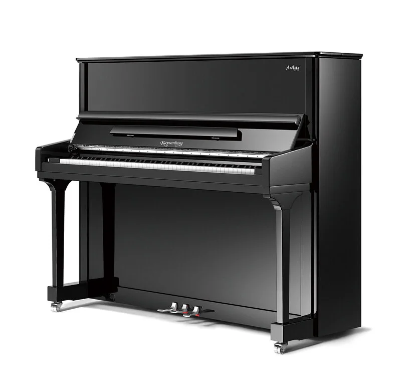 126cm upright piano  Perfect for students from beginner to grade-8, the additional string-length makes this suitable for institutional practice rooms and teaching environments