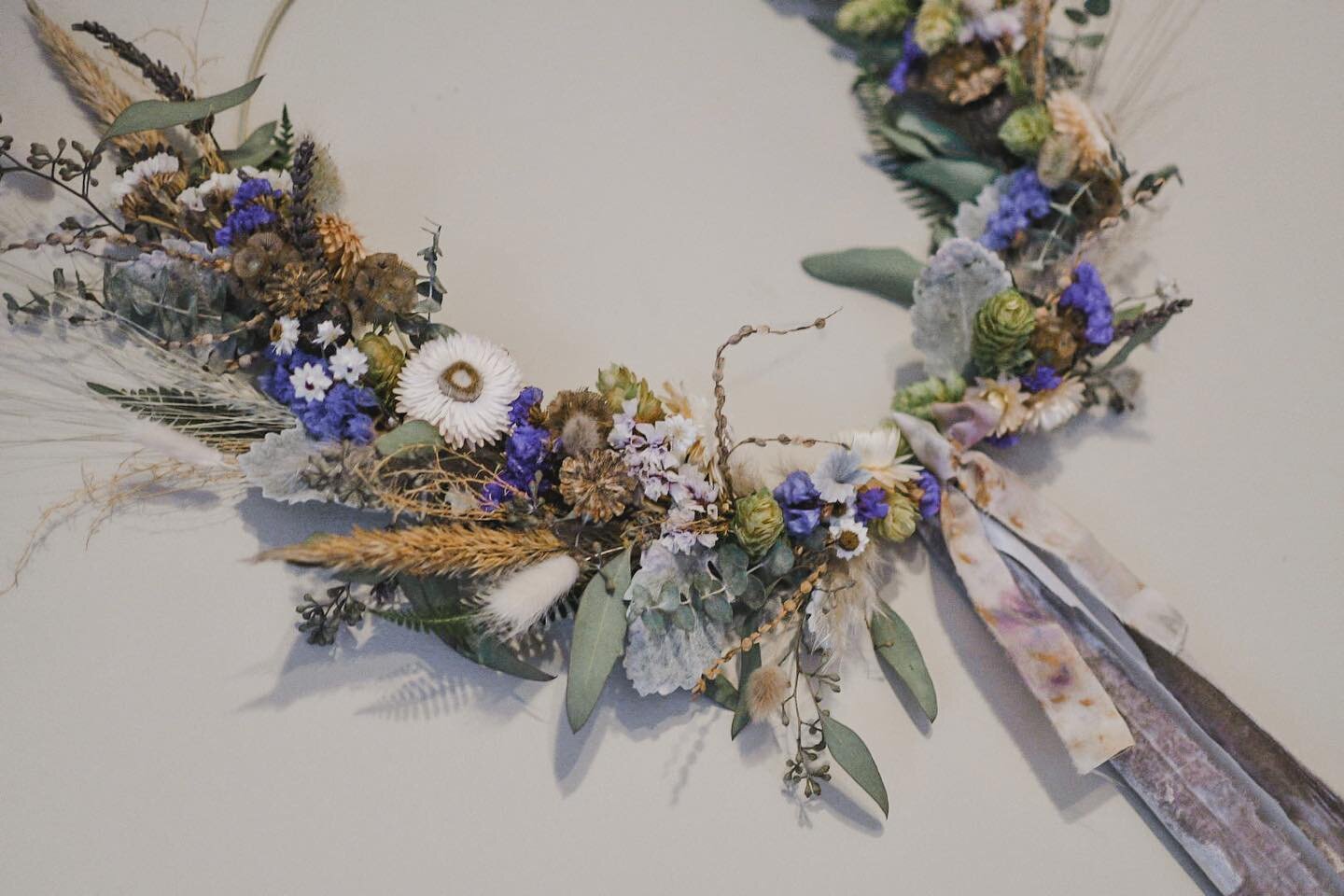 I have been drying flowers crazy lately, every day picking a few more bunches to dry, and some as experiments too! Last year I really got into dried florals and I am excited to offer more of that this fall/winter when all of the fresh flowers are fin