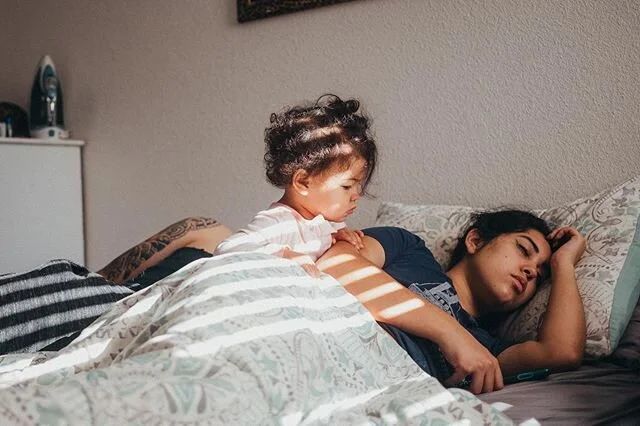 Ariana sleeps all night in her own bed now. But I&rsquo;m still exhausted. 
A favorite photo from these very odd last few months of being stuck at home with a tiny me.