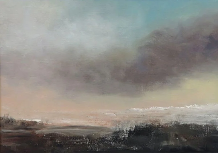 Purple, Blue, Orange, Brown Abstract Landscape