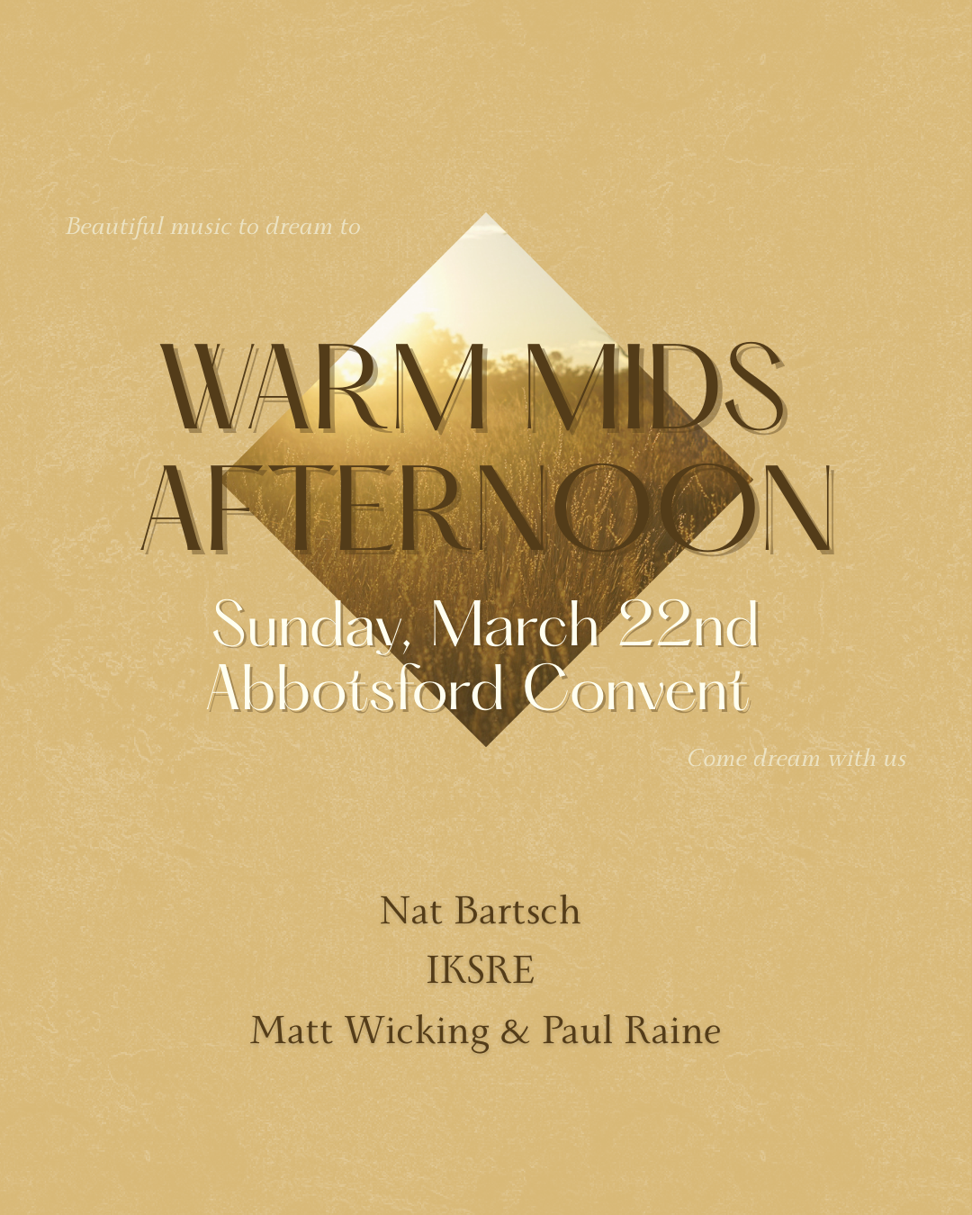 Warm Mids Afternoon w/ IKSRE, Matt Wicking + Paul Raine — Nat Bartsch