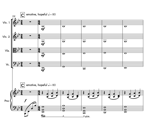 Hope (from Hope) for piano quintet - score/parts (PDF)