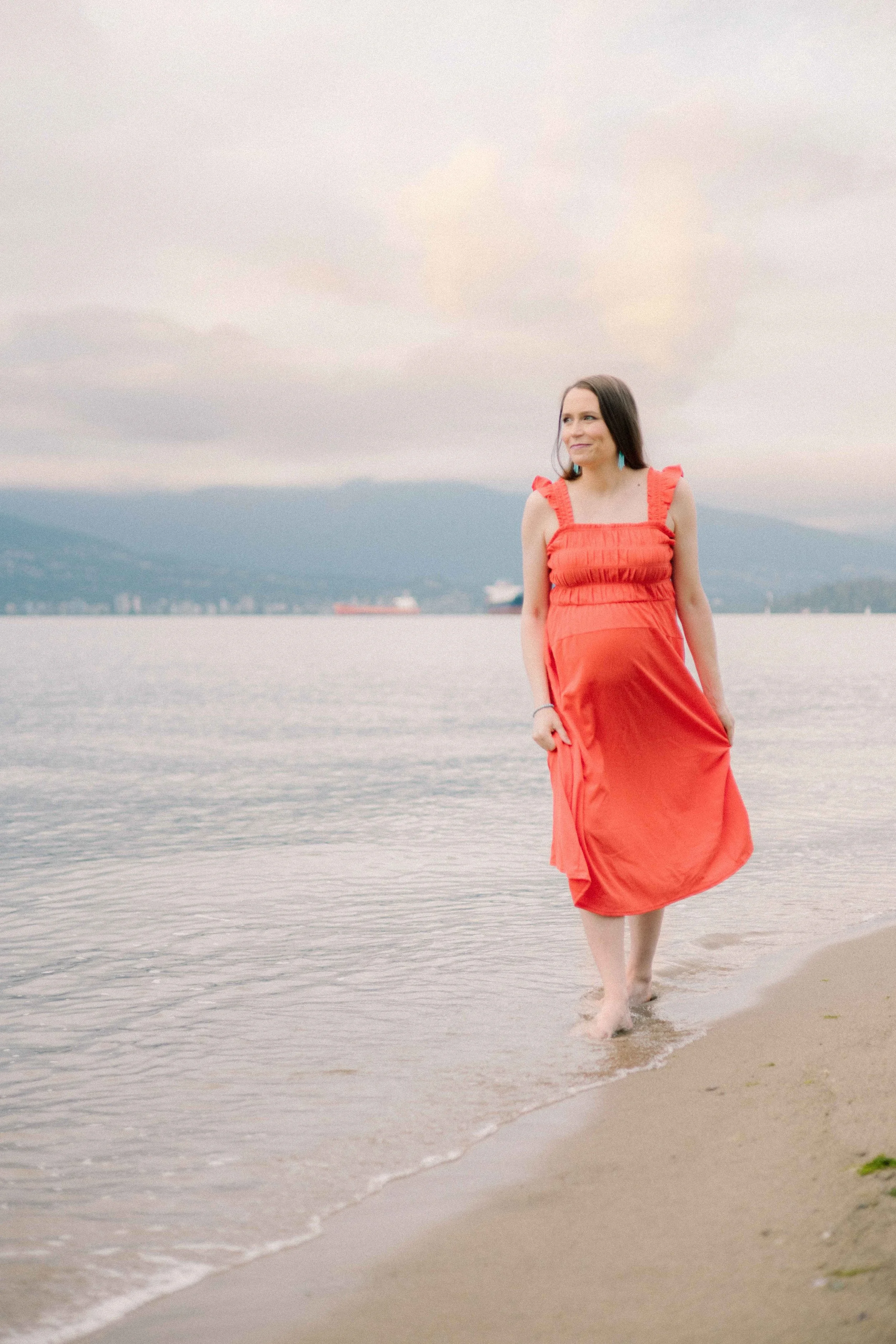 Baby Bump on the Beach: Makeup & Maternity Photoshoot at Spanish Banks