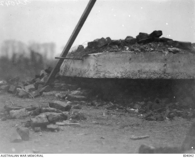 A German observation bunker in the area attacked by the 5th Division.  