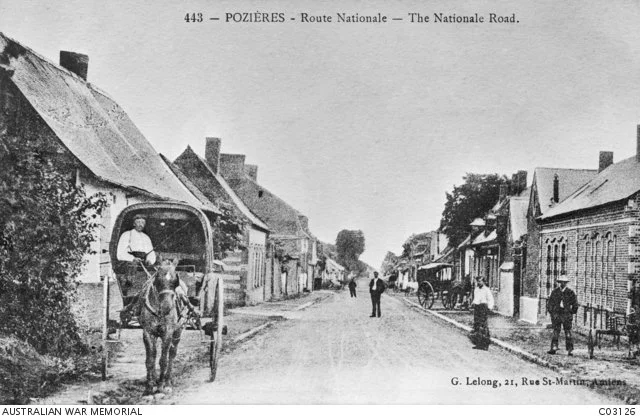 Pozieres before the war. Albert Bapaume Road.