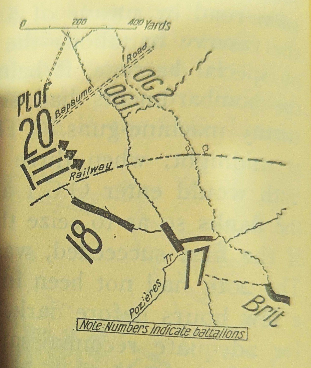 The 20th Battalion’s plan to seize the OG Lines. This attack was defeated within two hours.   Courtesy Official History.  