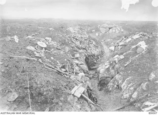  German trench north of the Windmill.  