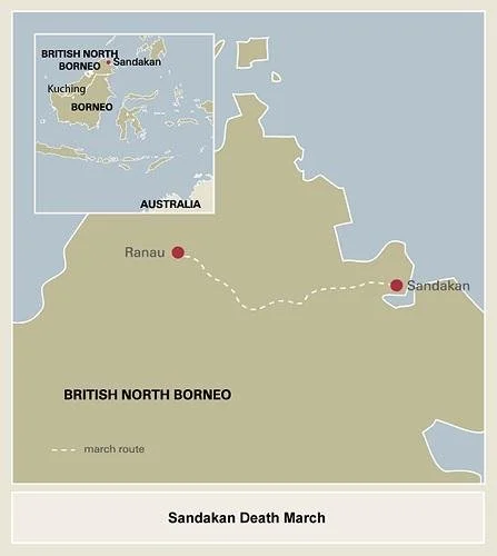  Route of the Marches    Courtesy AWM.  