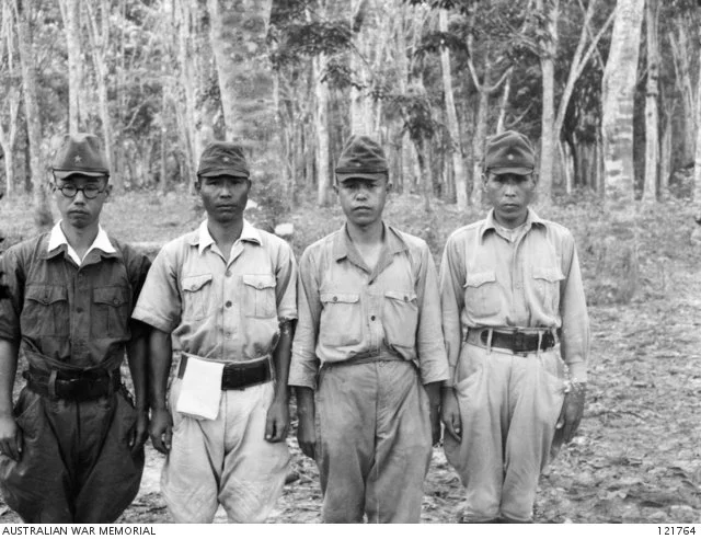  Four of Sandakan’s guards.   Courtesy AWM 