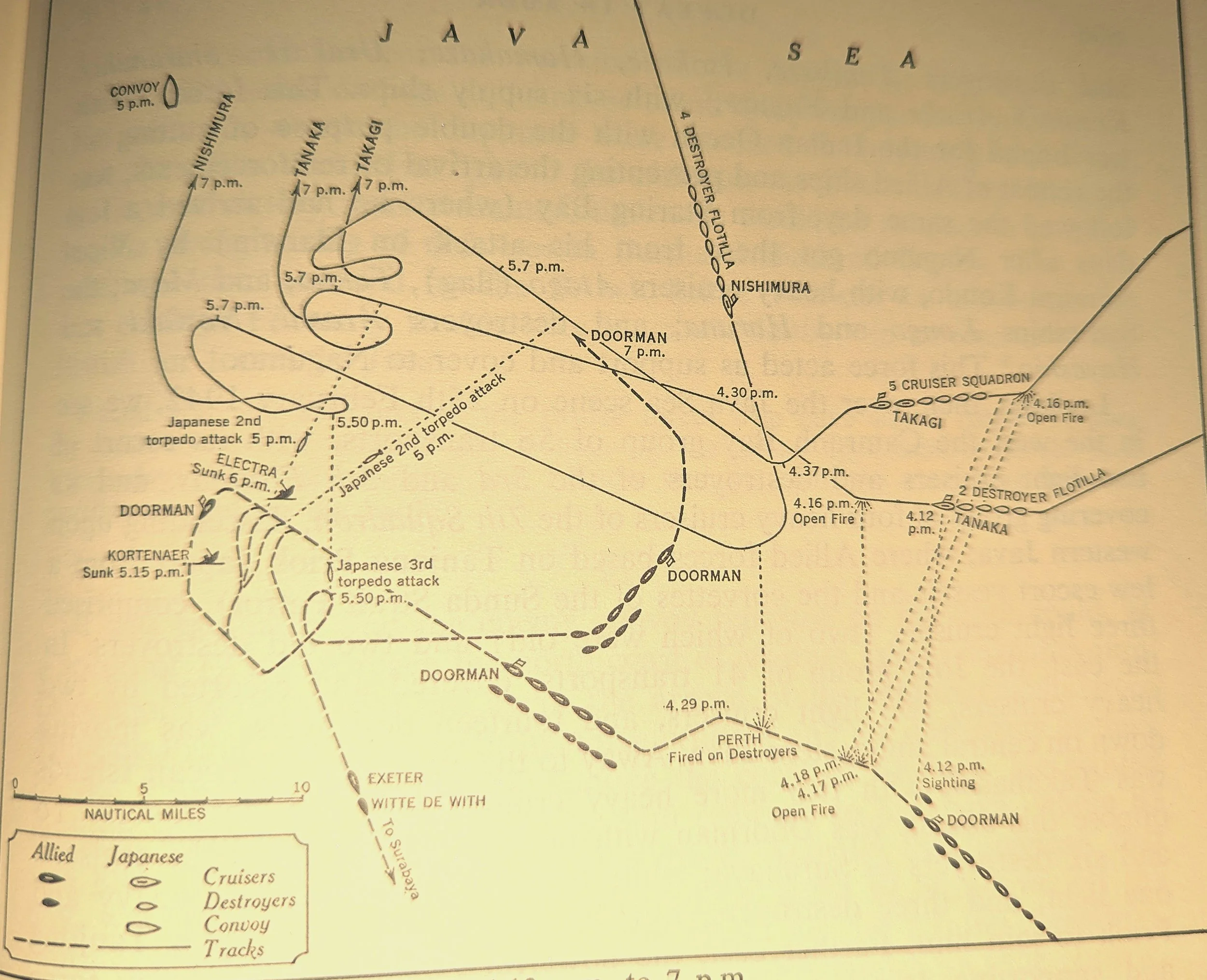  Battle of Java Sea - 4:12pm to 7pm 