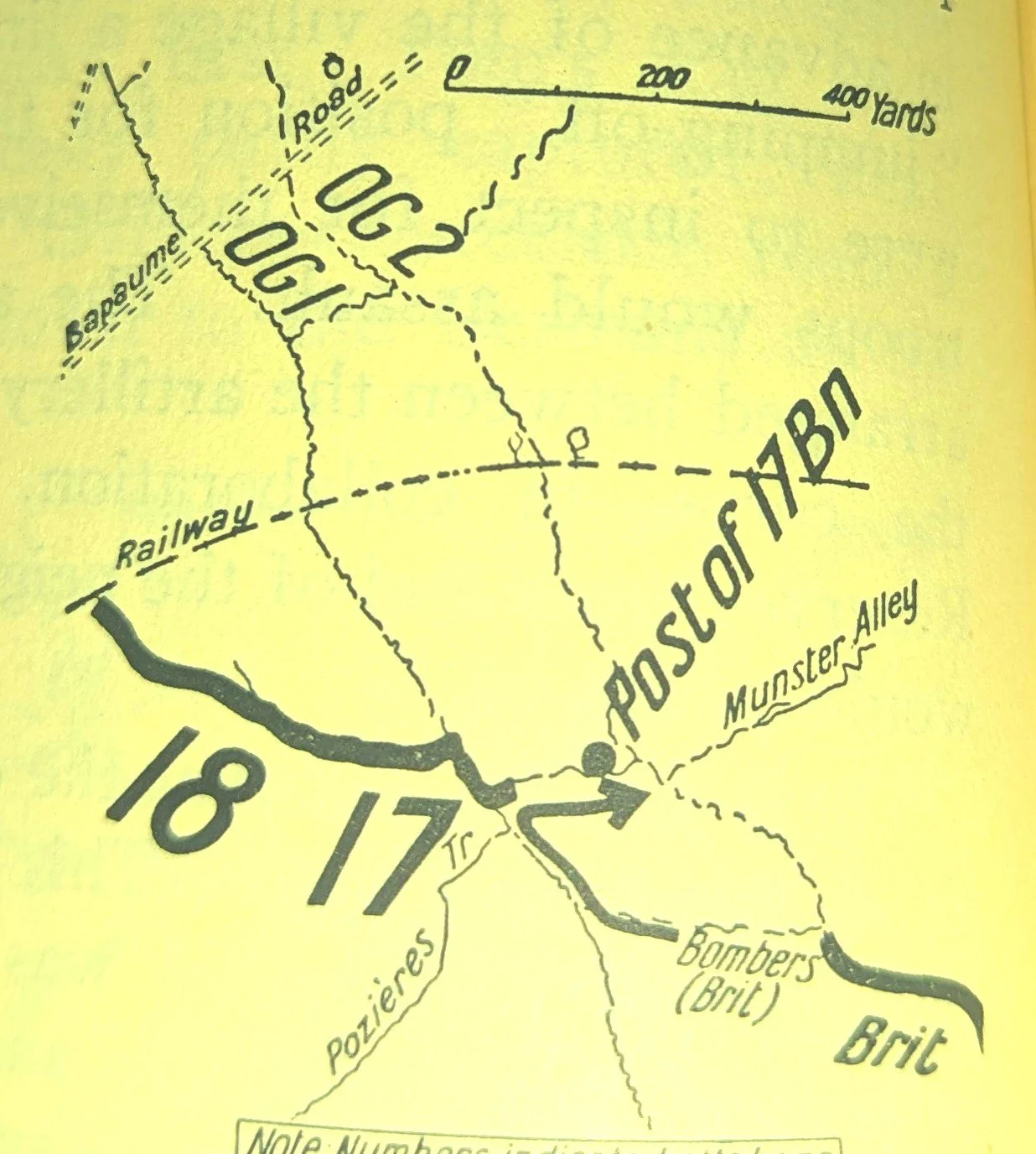  Location of the British attack which ended up dragging the 17th Battalion into the fighting before General Legge had even set a start date.   Official History 
