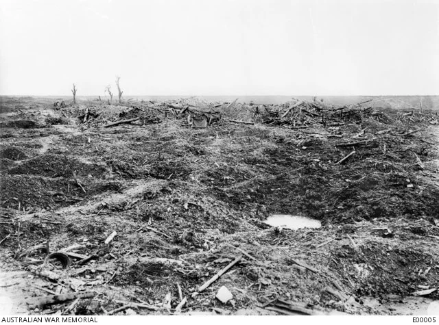  A typical section of the battlefield after the fighting had moved on.   Courtesy: awm.gov.au 
