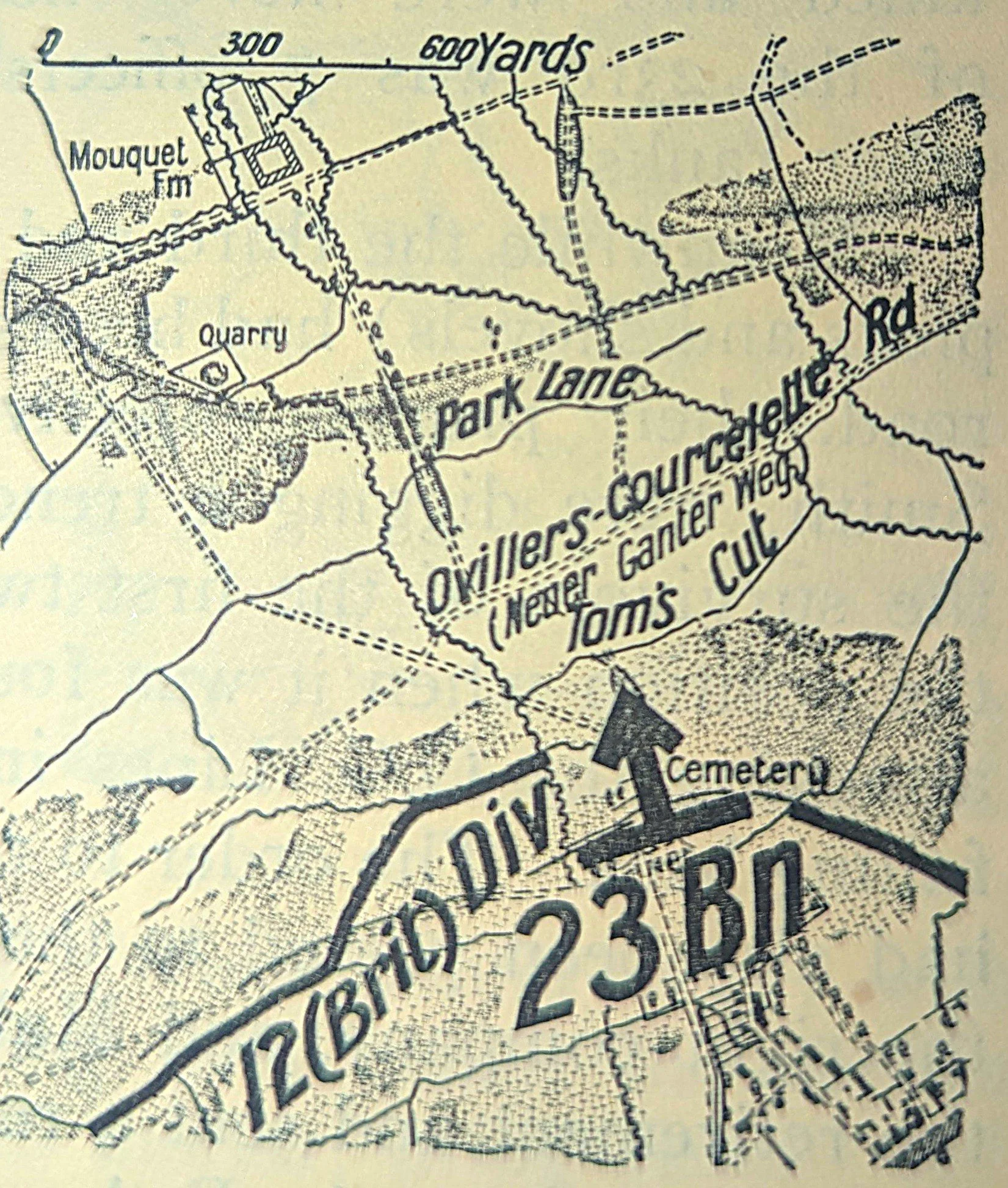  The 6th Brigade’s 23rd Battalion objectives.  